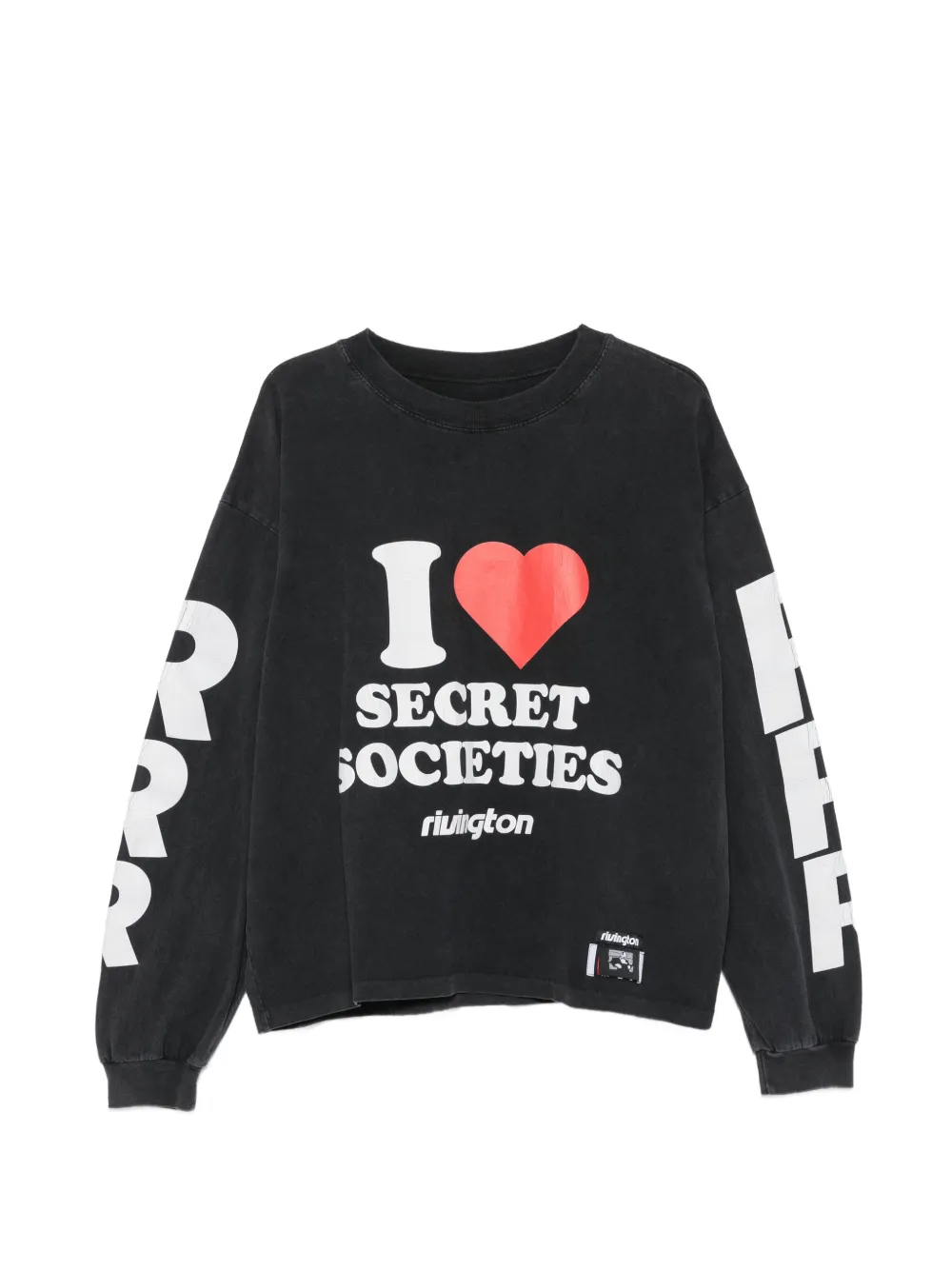 RIVINGTON ROI REBIS graphic-print long-sleeve T-shirt - Nero