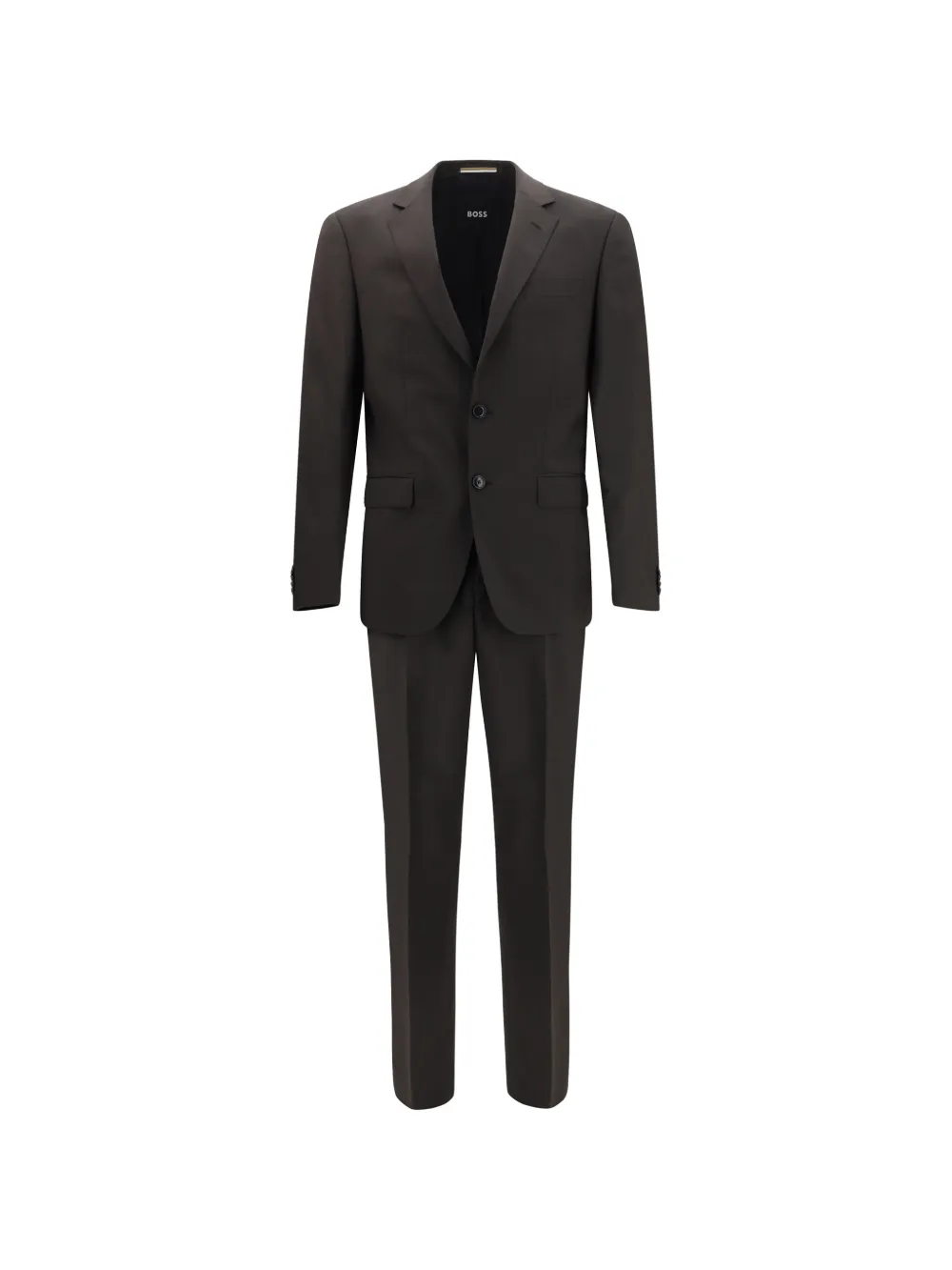 BOSS single-breasted wool suit - Marrone
