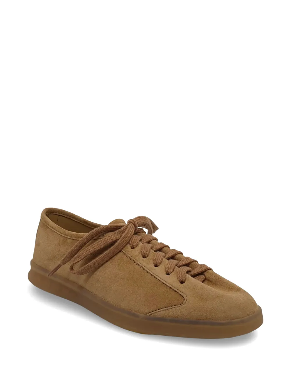 Henderson Baracco suede lace-up sneakers Beige