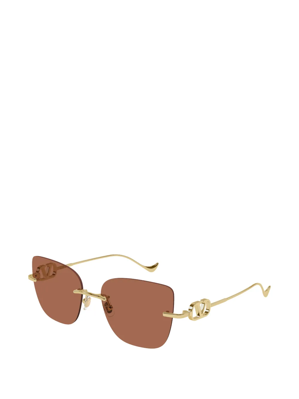 VALENTINO GARAVANI EYEWEAR VLogo zonnebril met randloos montuur Goud