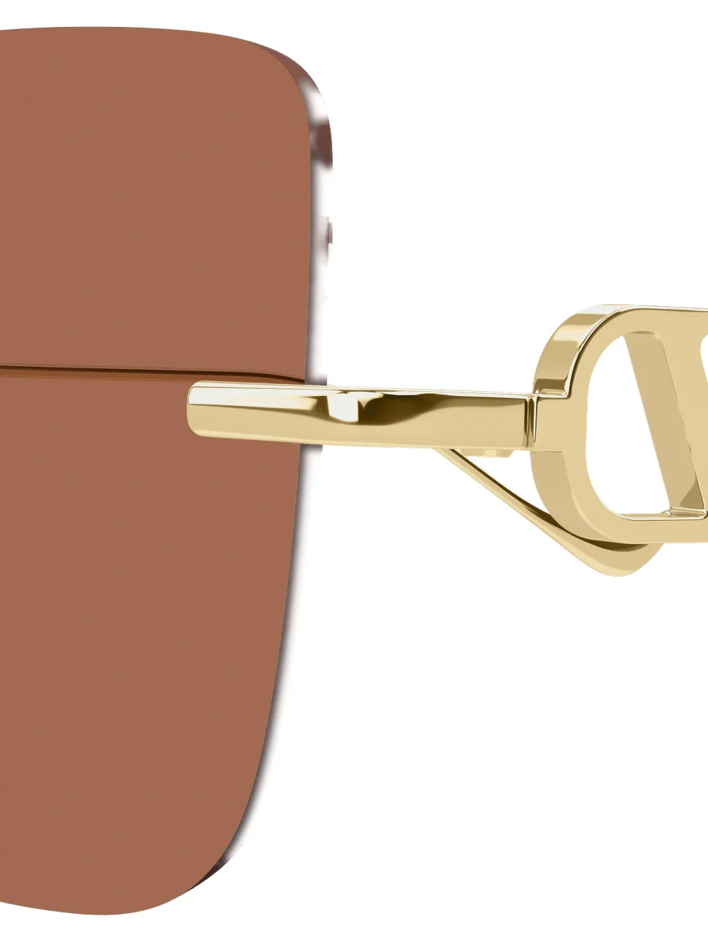VALENTINO GARAVANI EYEWEAR VLogo zonnebril met randloos montuur Goud