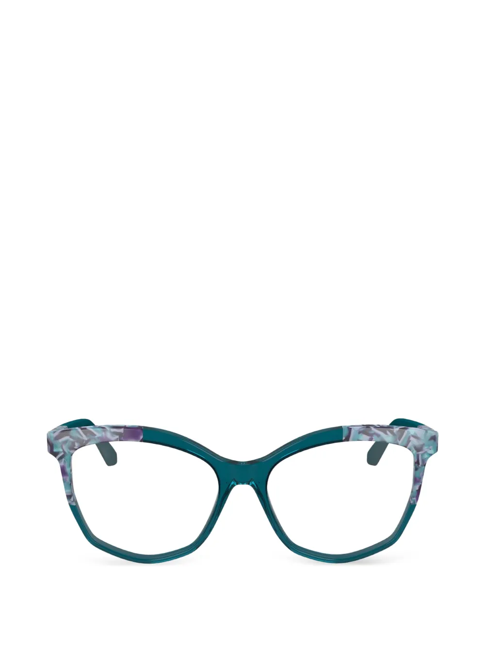 Karl Lagerfeld Sonnenbrille mit Marmor-Effekt - Blau