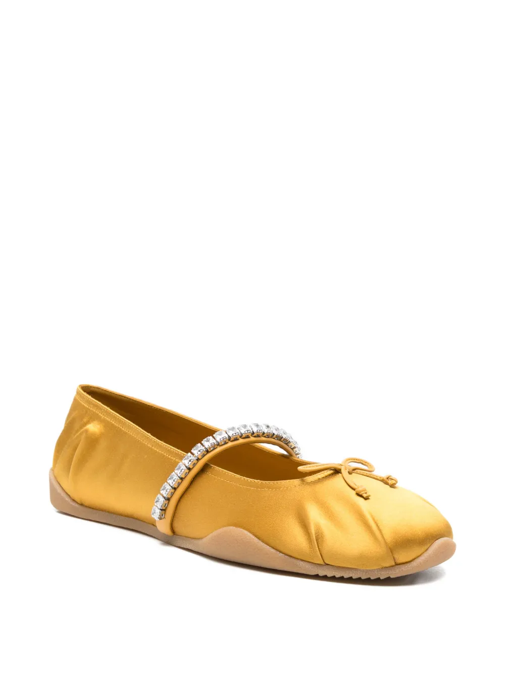 Giuseppe Zanotti crystal-embellished ballet flats Geel