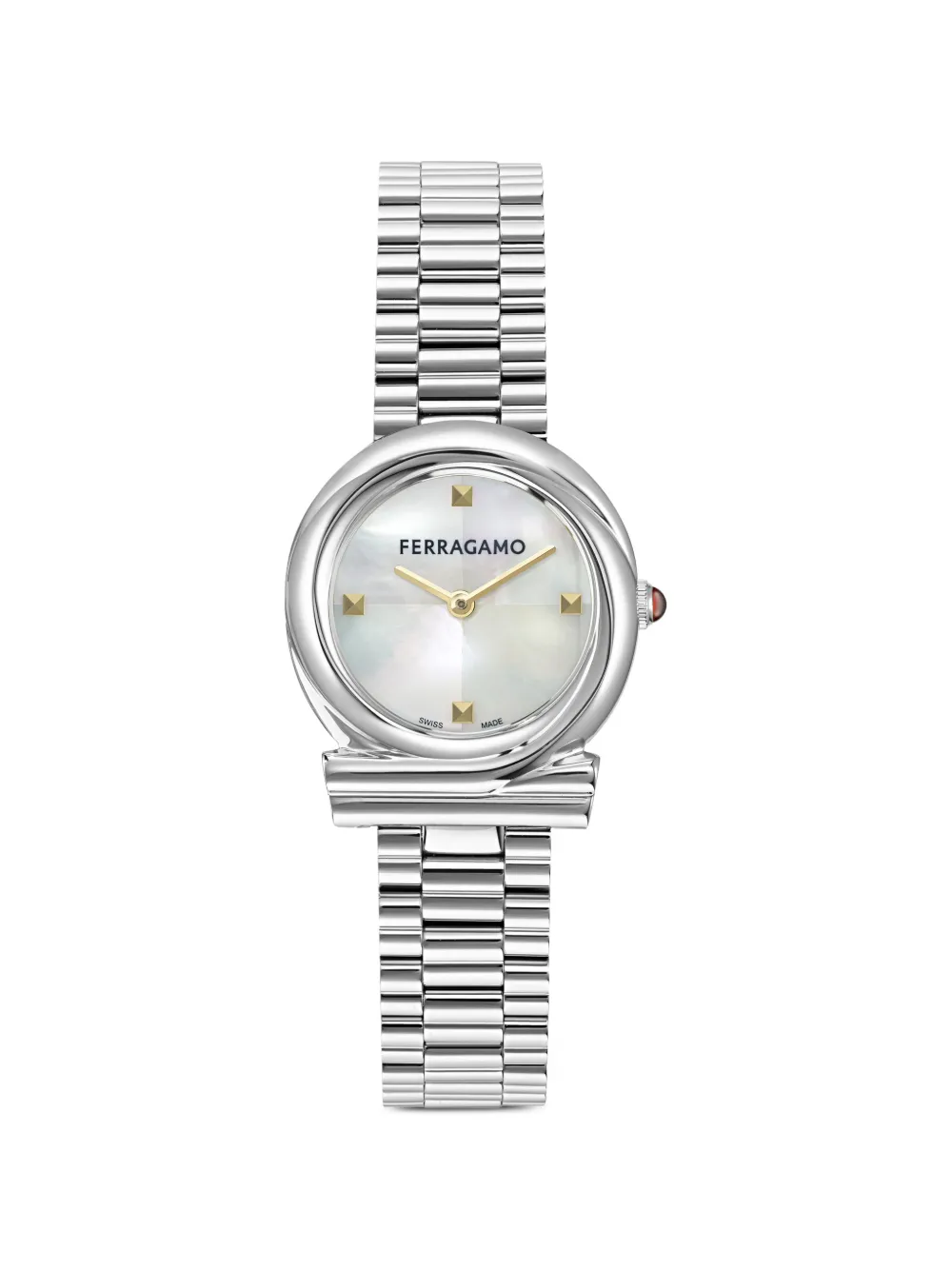 Ferragamo Orologio Gancini Twisted 28mm - Bianco