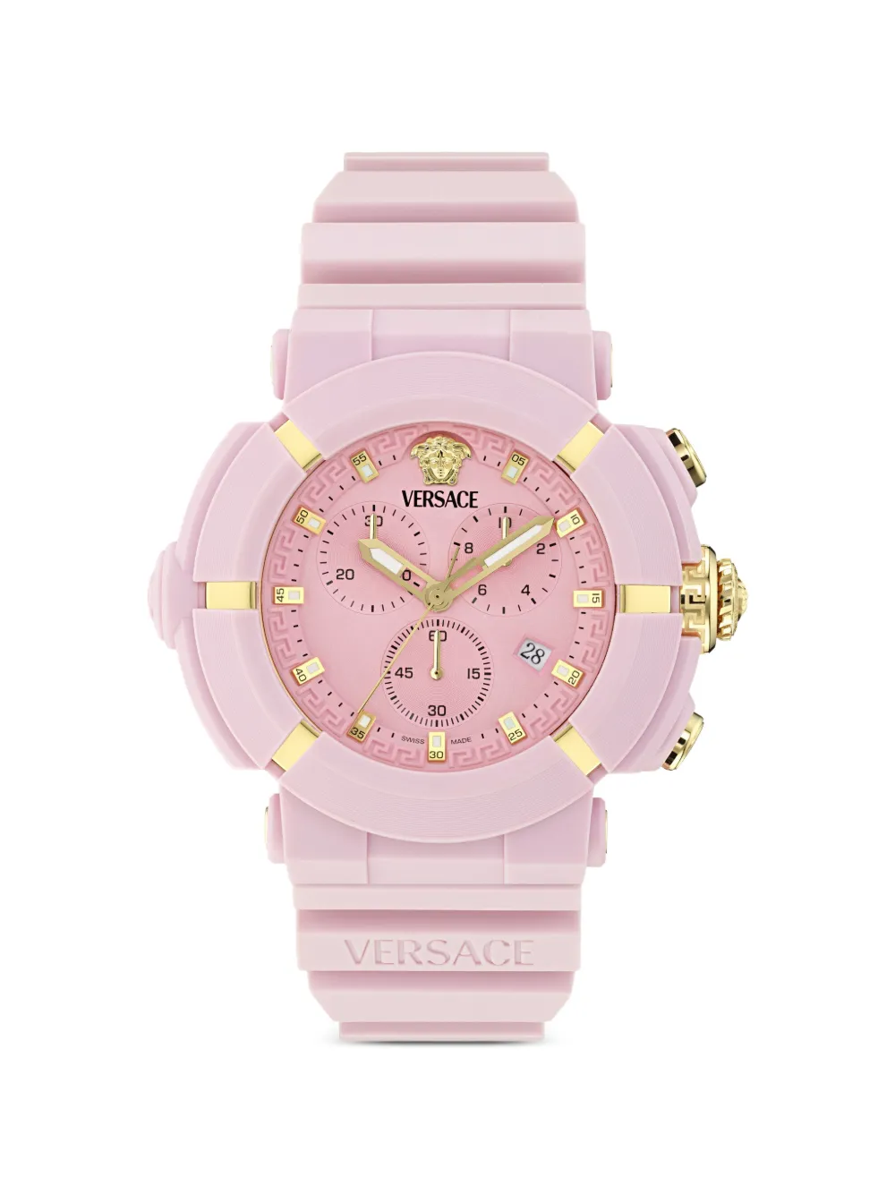 Versace V-Real Active Chrono 44mm watch - Pink