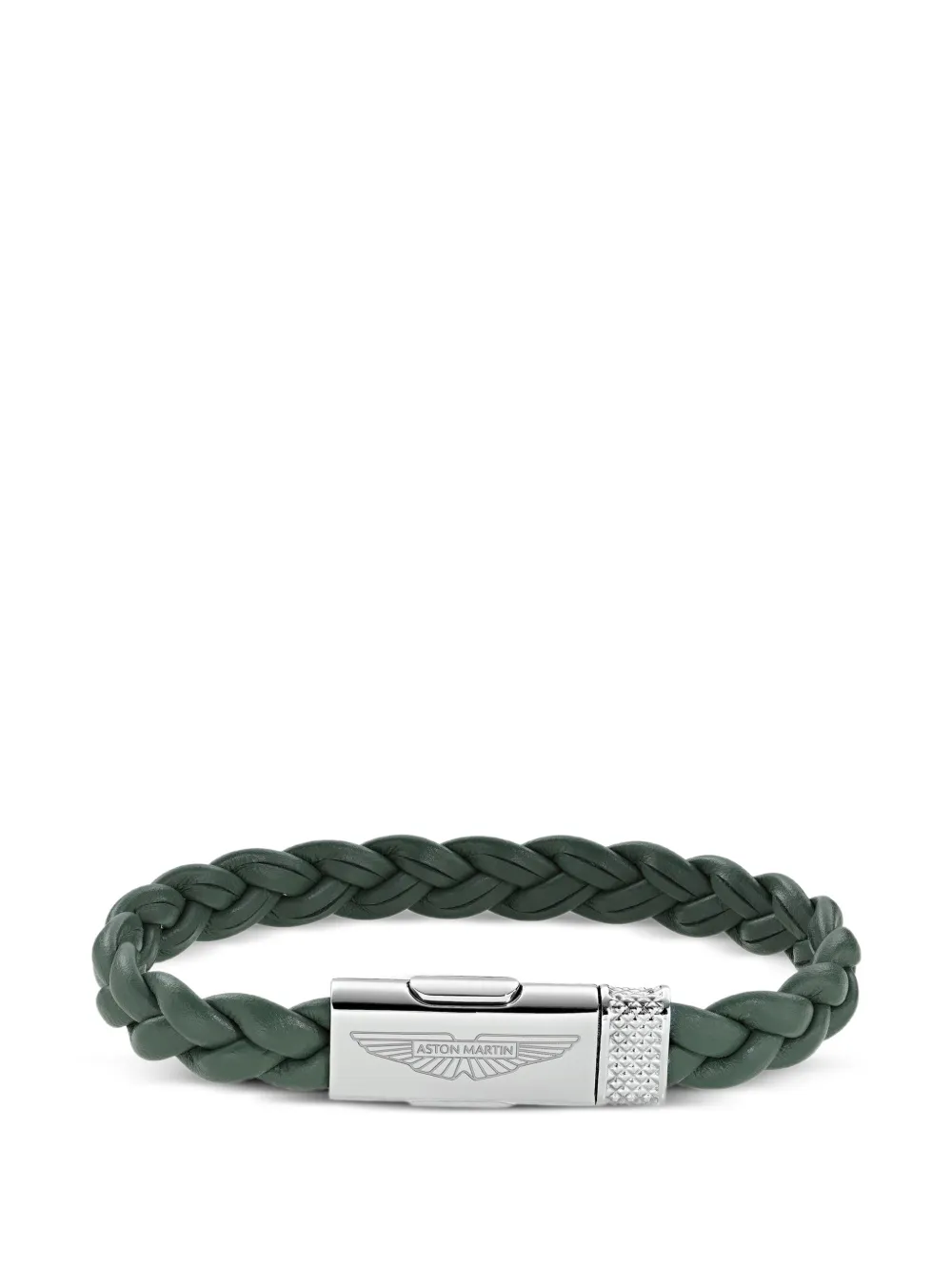 Aston Martin Bracciale Intrecciato in pelle - Argento