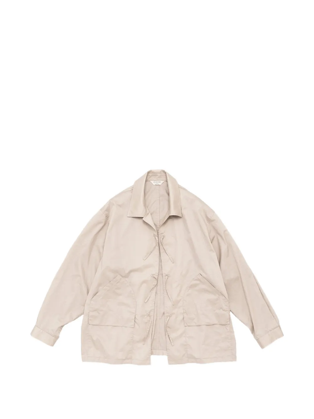 Still by Hand tie-fastening shirt jacket - Nude