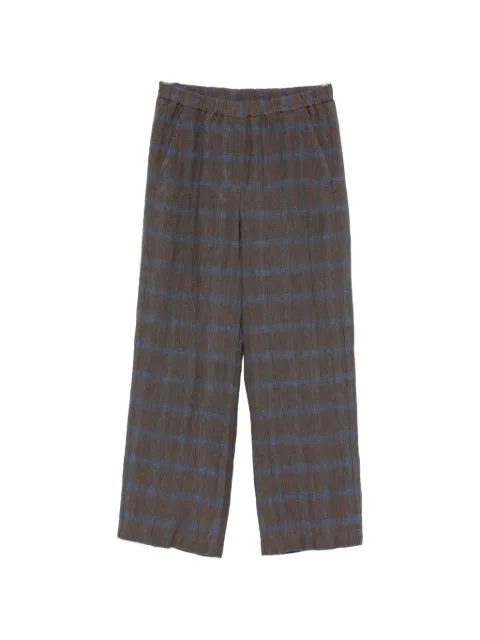 Diega check-pattern wide-leg trousers