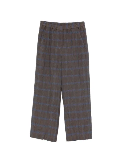 Diega check-pattern wide-leg trousers