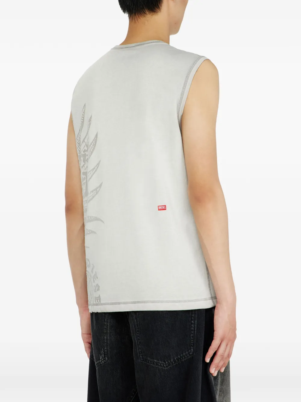 Diesel tanktop met grafische print Grijs