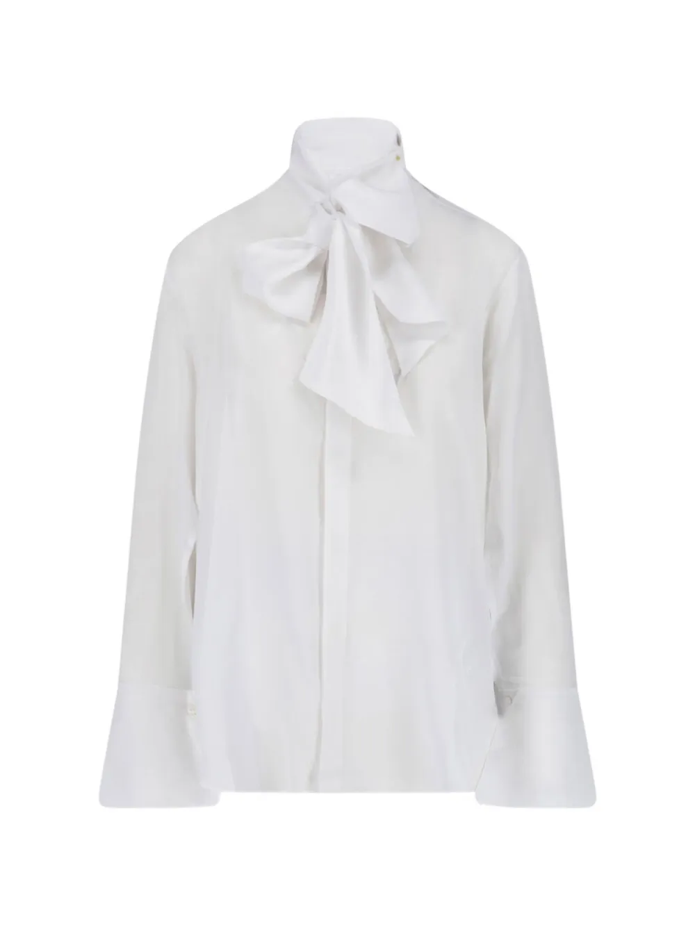 SA SU PHI pussy-bow silk blouse - Bianco