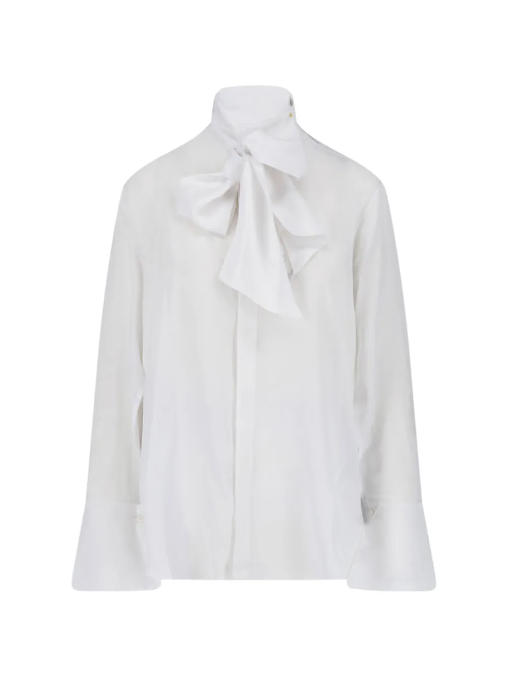 SA SU PHI pussy-bow silk blouse - Bianco