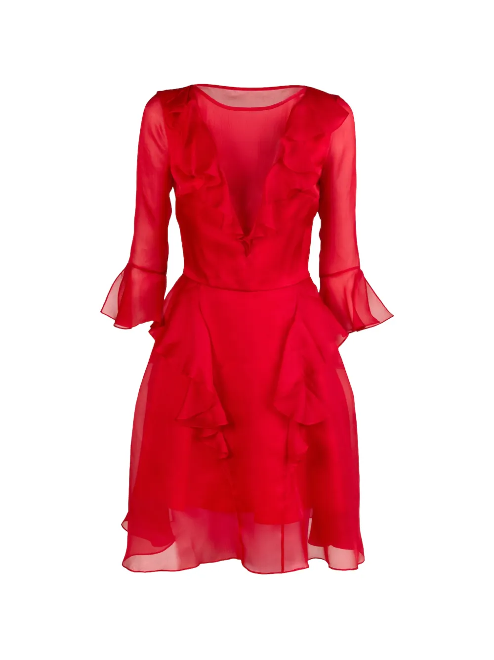 Catalina Rhea ruffled silk dress