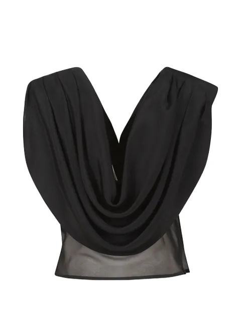 La Collection Marcia draped sheer top