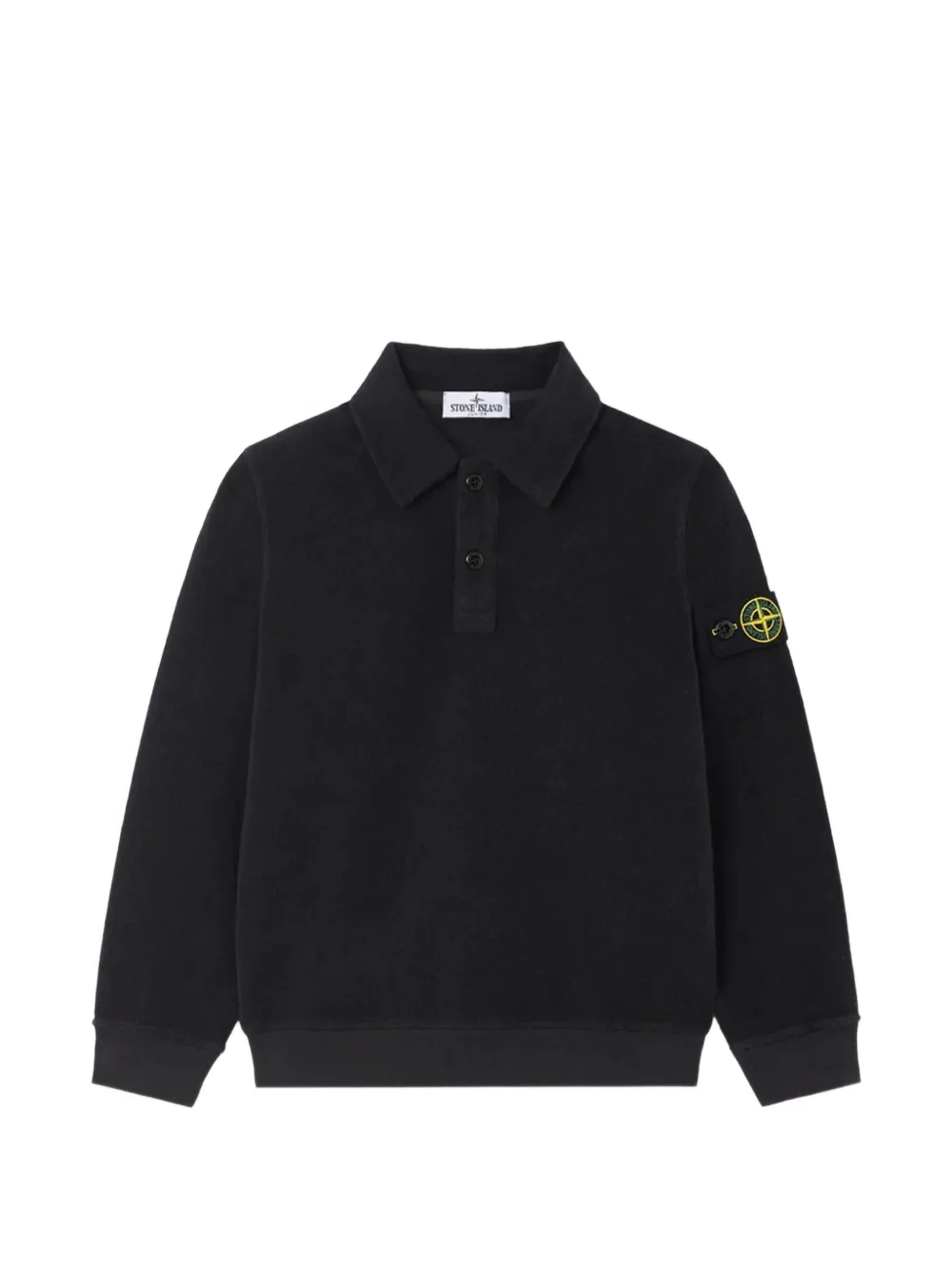 Stone Island Junior polo-collar sweatshirt - Blu