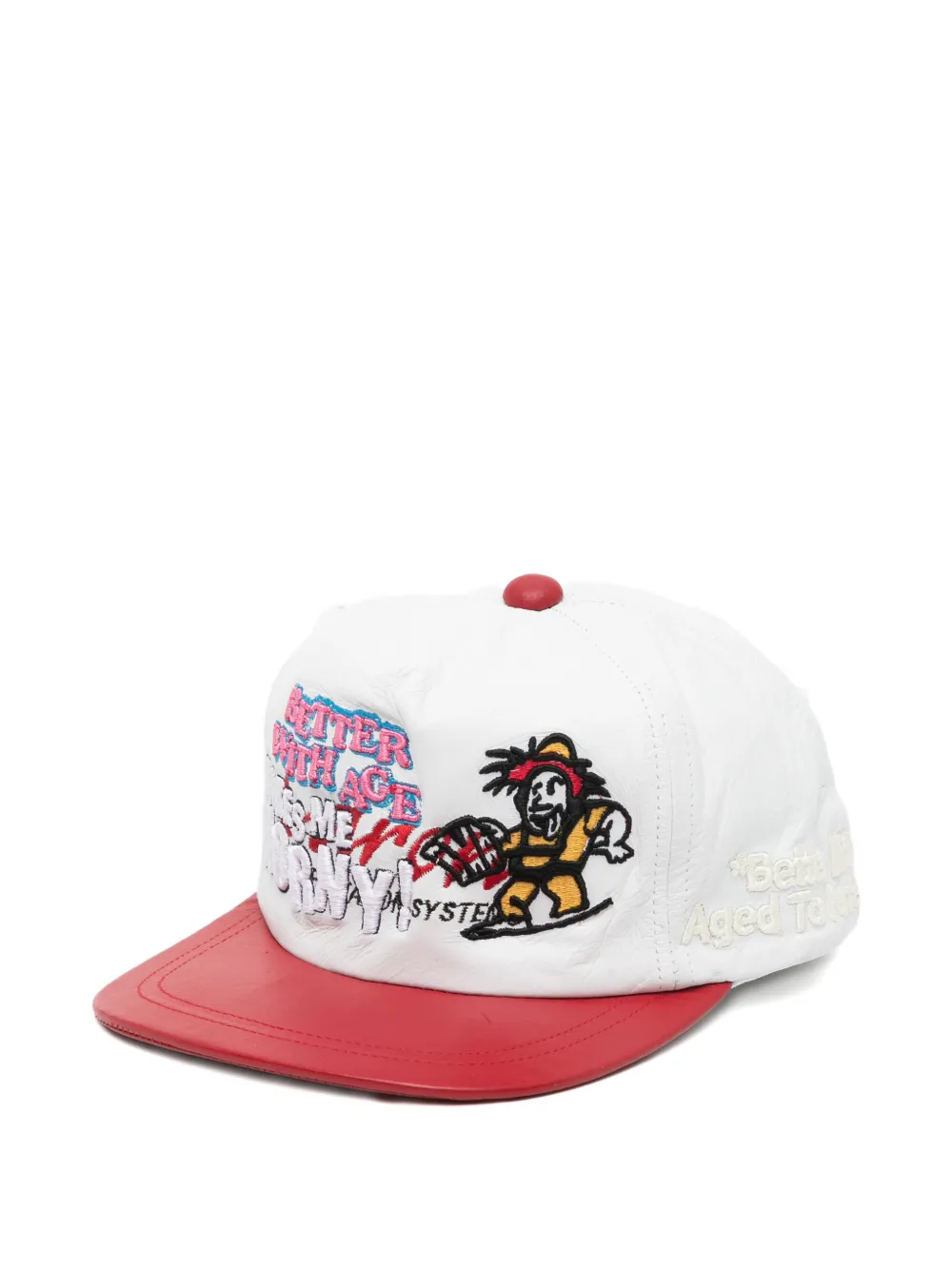 Better with Age embroidered flat-peak cap - Weiß