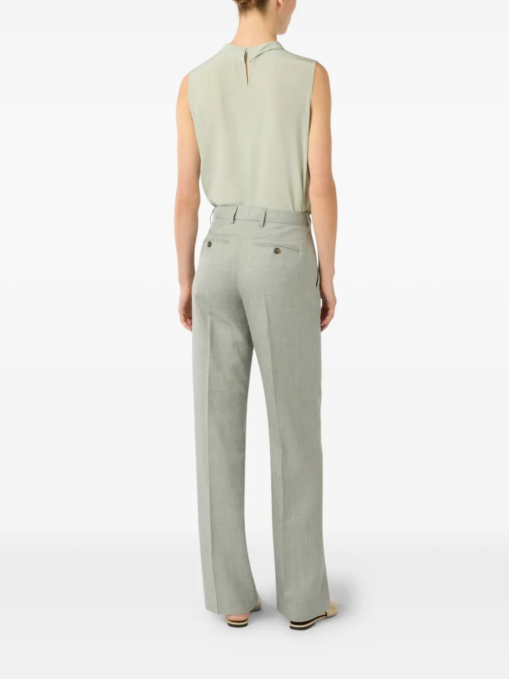  Lardini Pantalones De Sarga Con Pinzas - Verde 