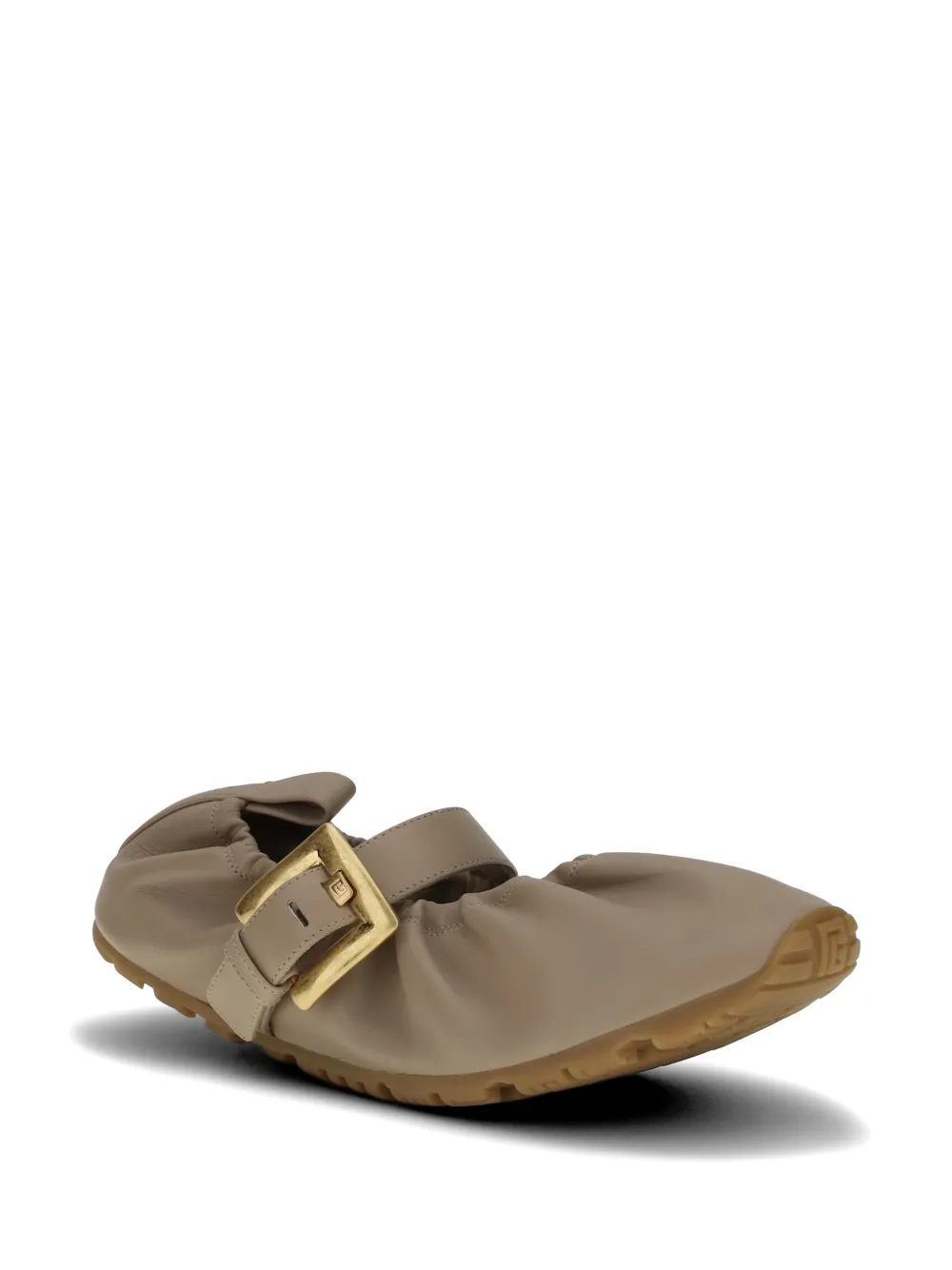 Balmain buckle-strap ballet flats Beige