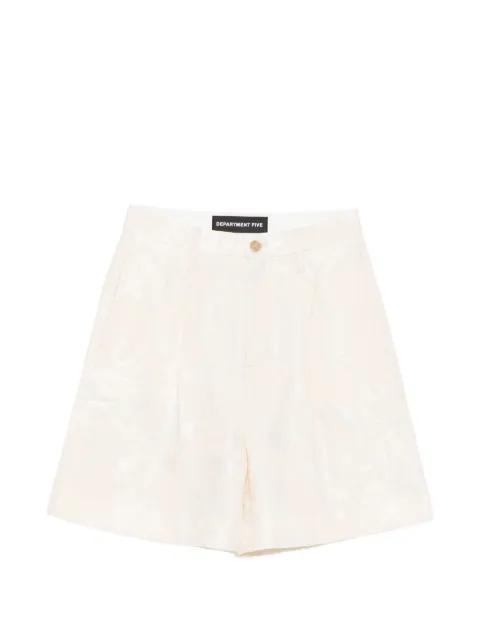 Department 5 floral-jacquard pleated shorts