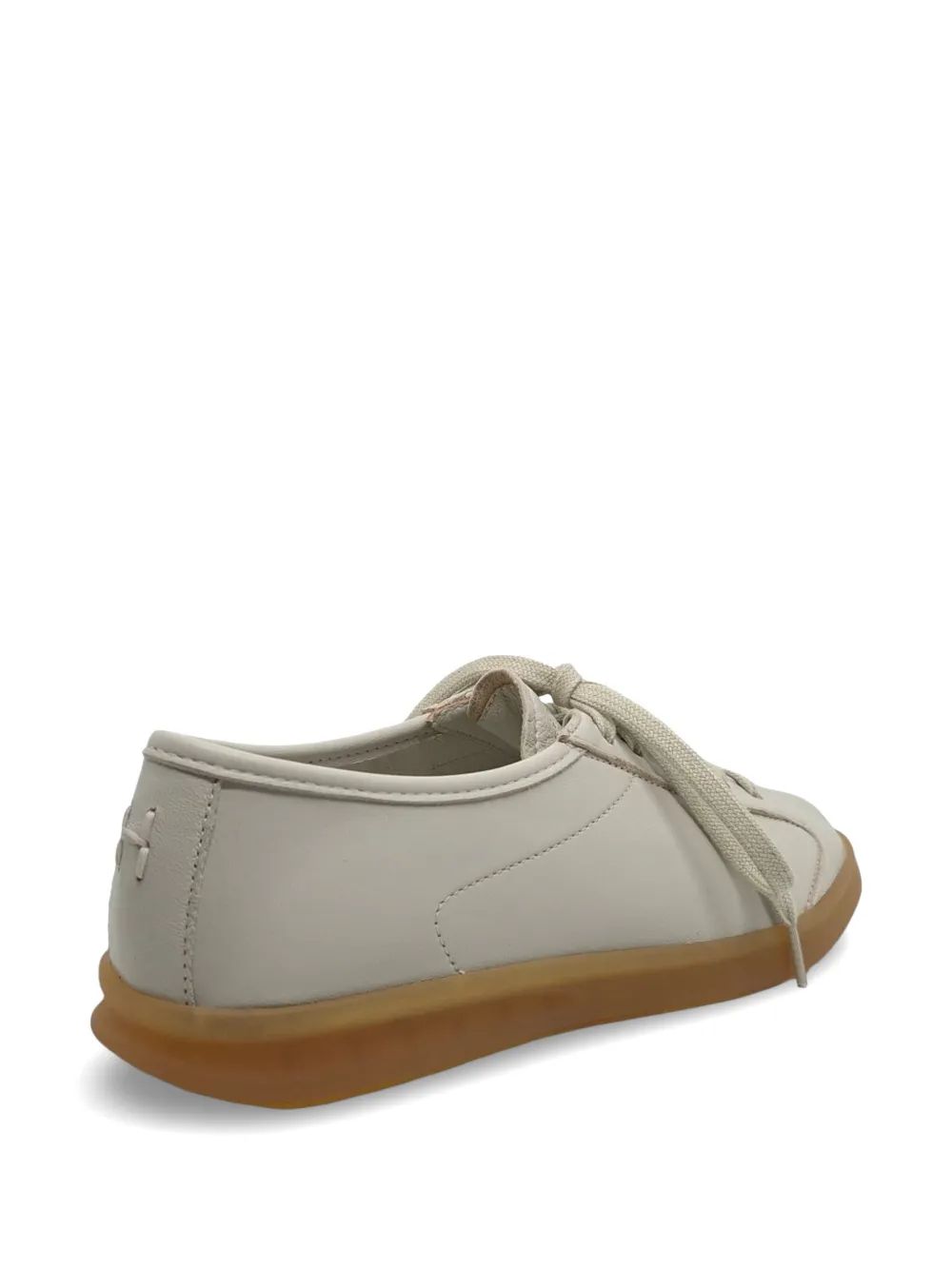 Henderson Baracco lace-up leather sneakers Beige