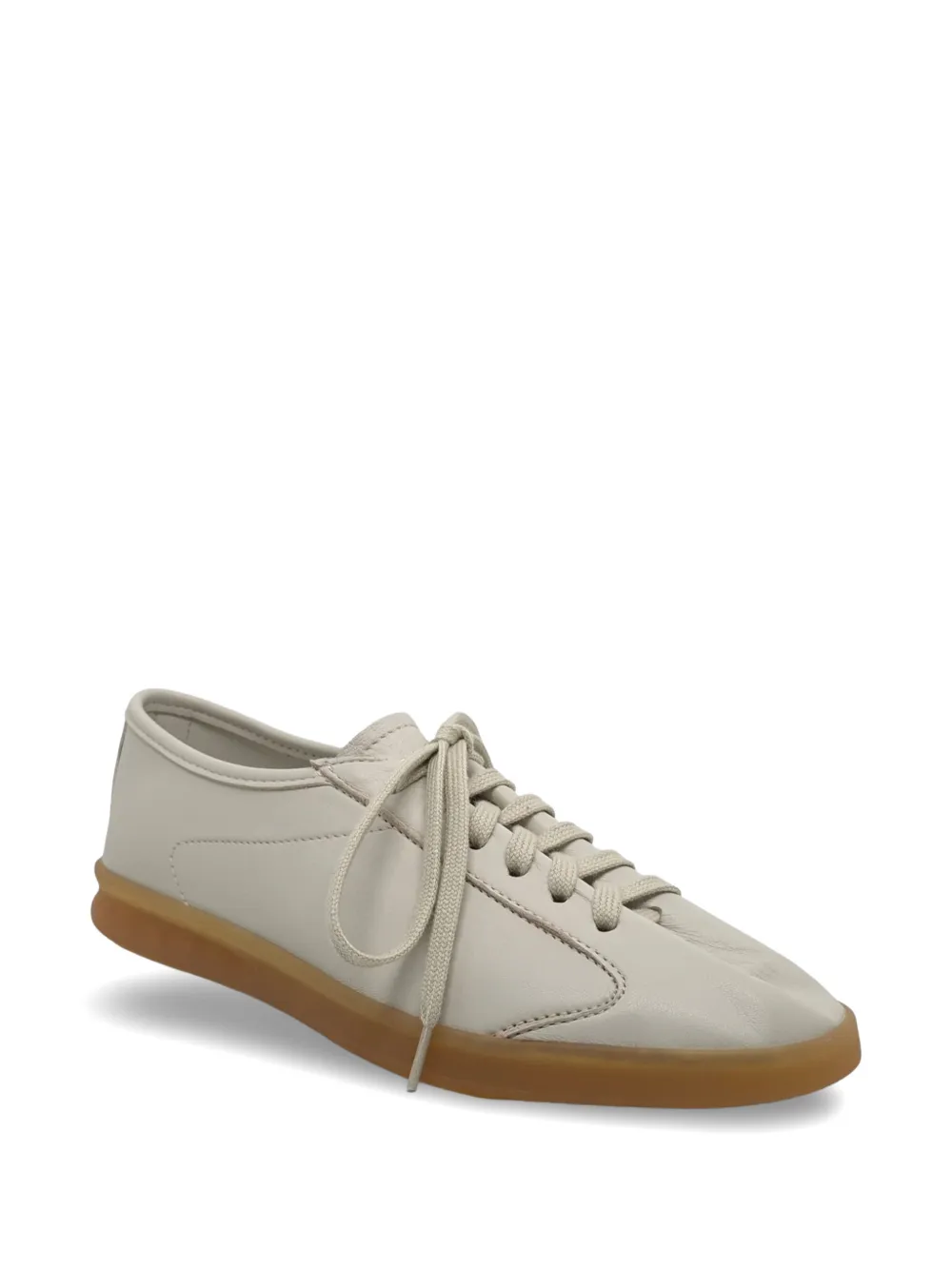 Henderson Baracco lace-up leather sneakers Beige