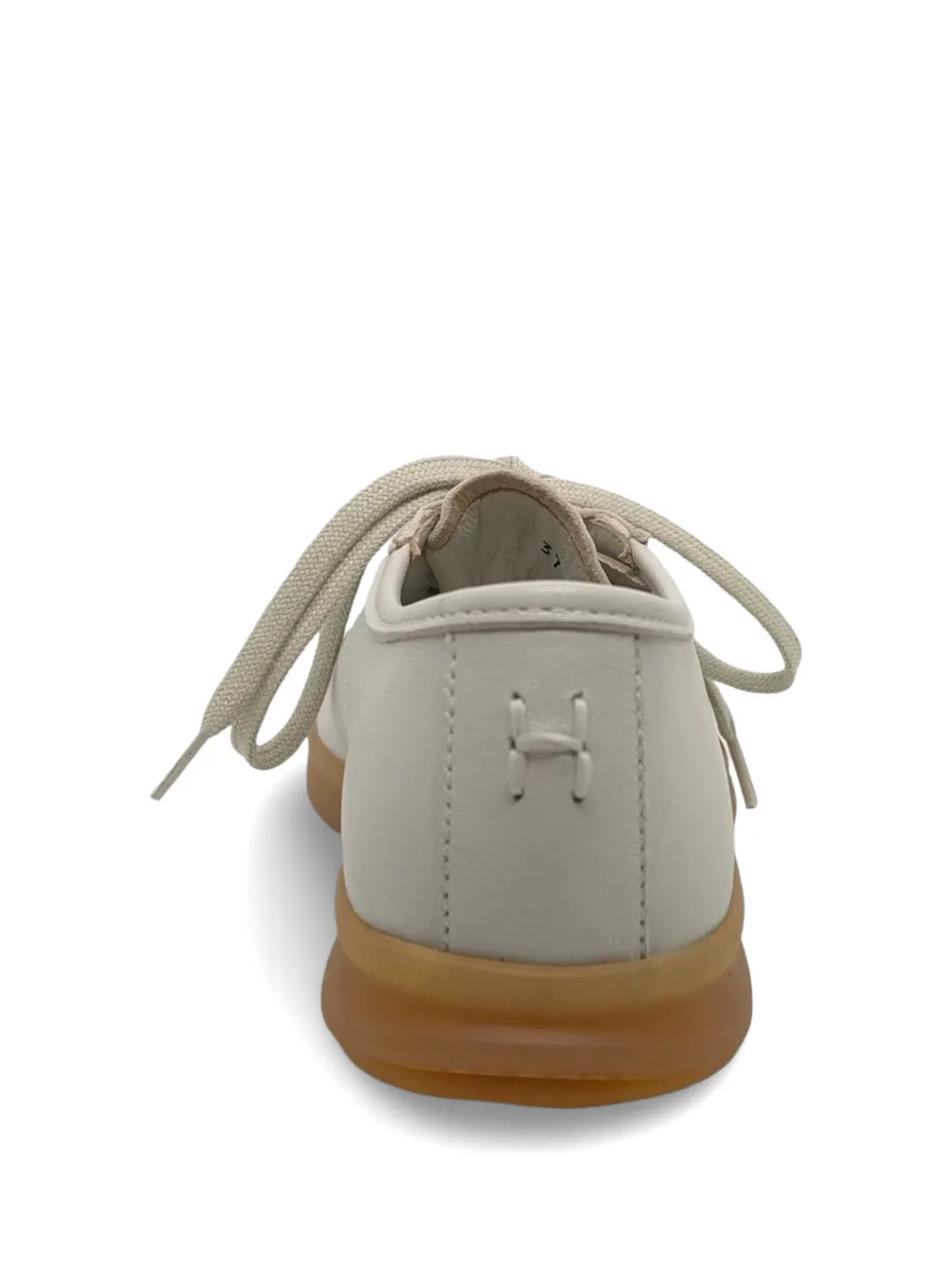 Henderson Baracco lace-up leather sneakers Beige