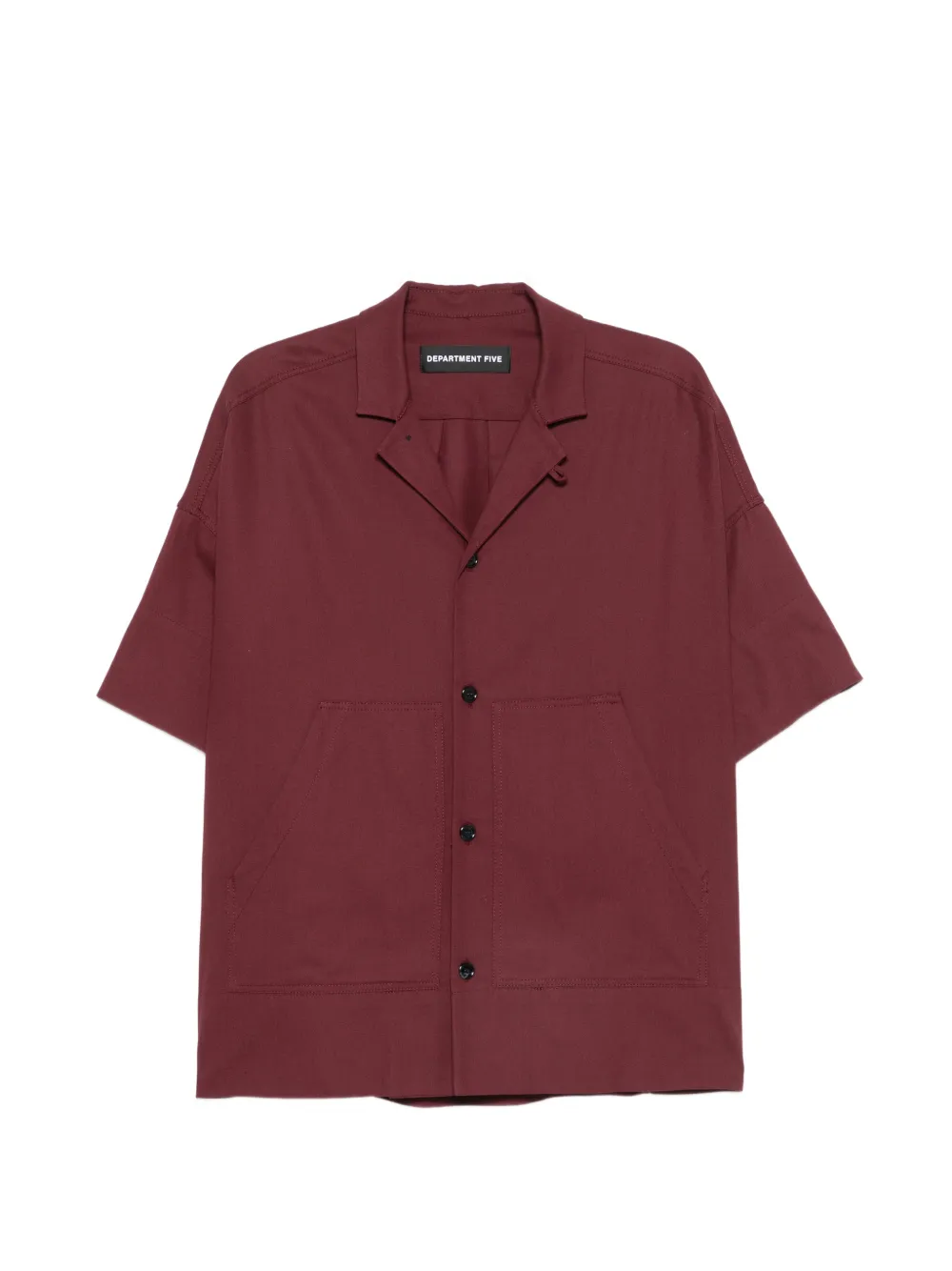 Department 5 short-sleeve camp-collar shirt - Rosso
