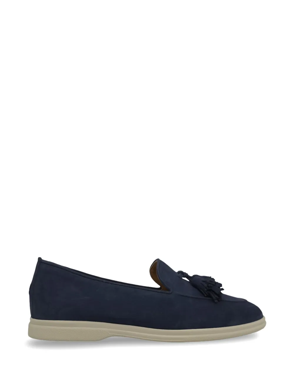 Henderson Baracco Mocassini in pelle scamosciata con nappa - Blu
