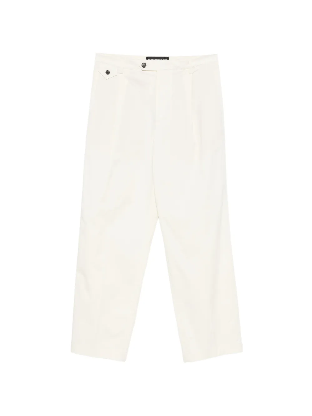 Department 5 pleated straight-leg trousers - Bianco