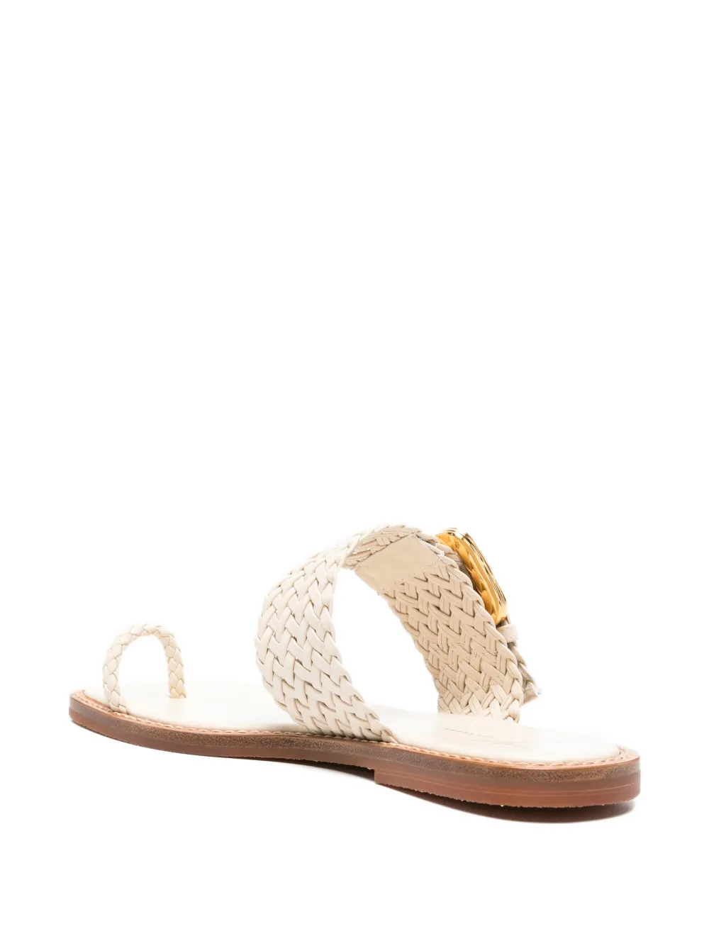 Giuseppe Zanotti woven buckle-detail sandals Beige