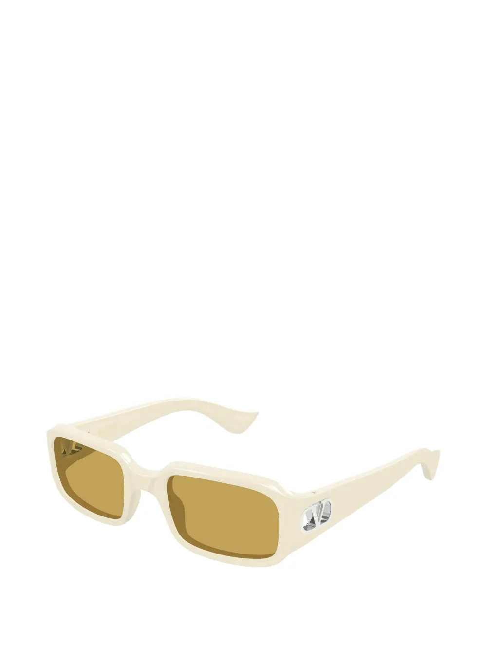 VALENTINO GARAVANI EYEWEAR VLogo bril met rechthoekig montuur Beige