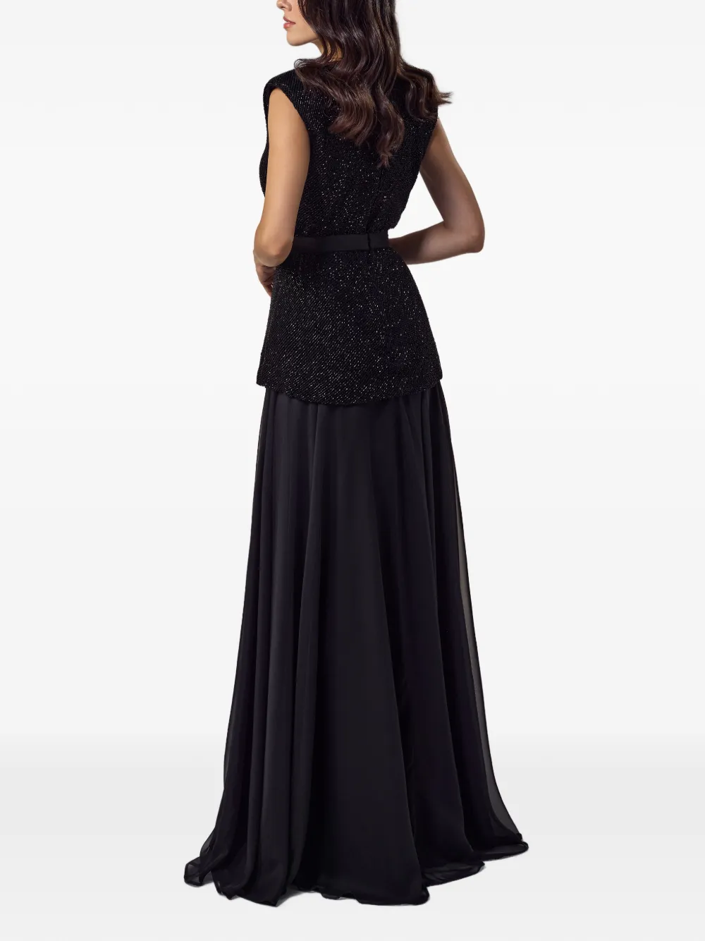 SILK LOVE & LACE Jurk verfraaid met pailletten Zwart