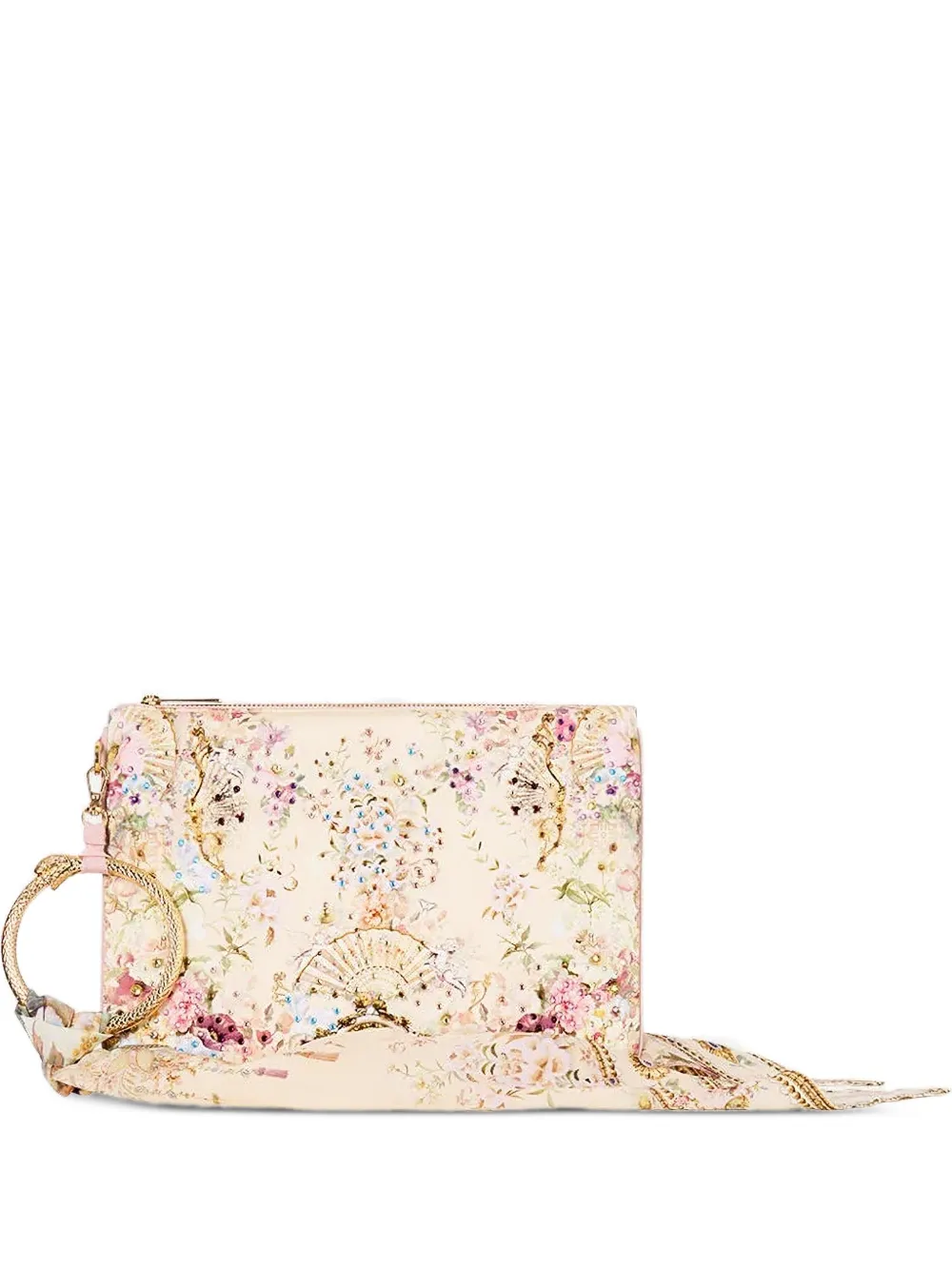 Camilla crystal-embellished clutch bag - Toni neutri