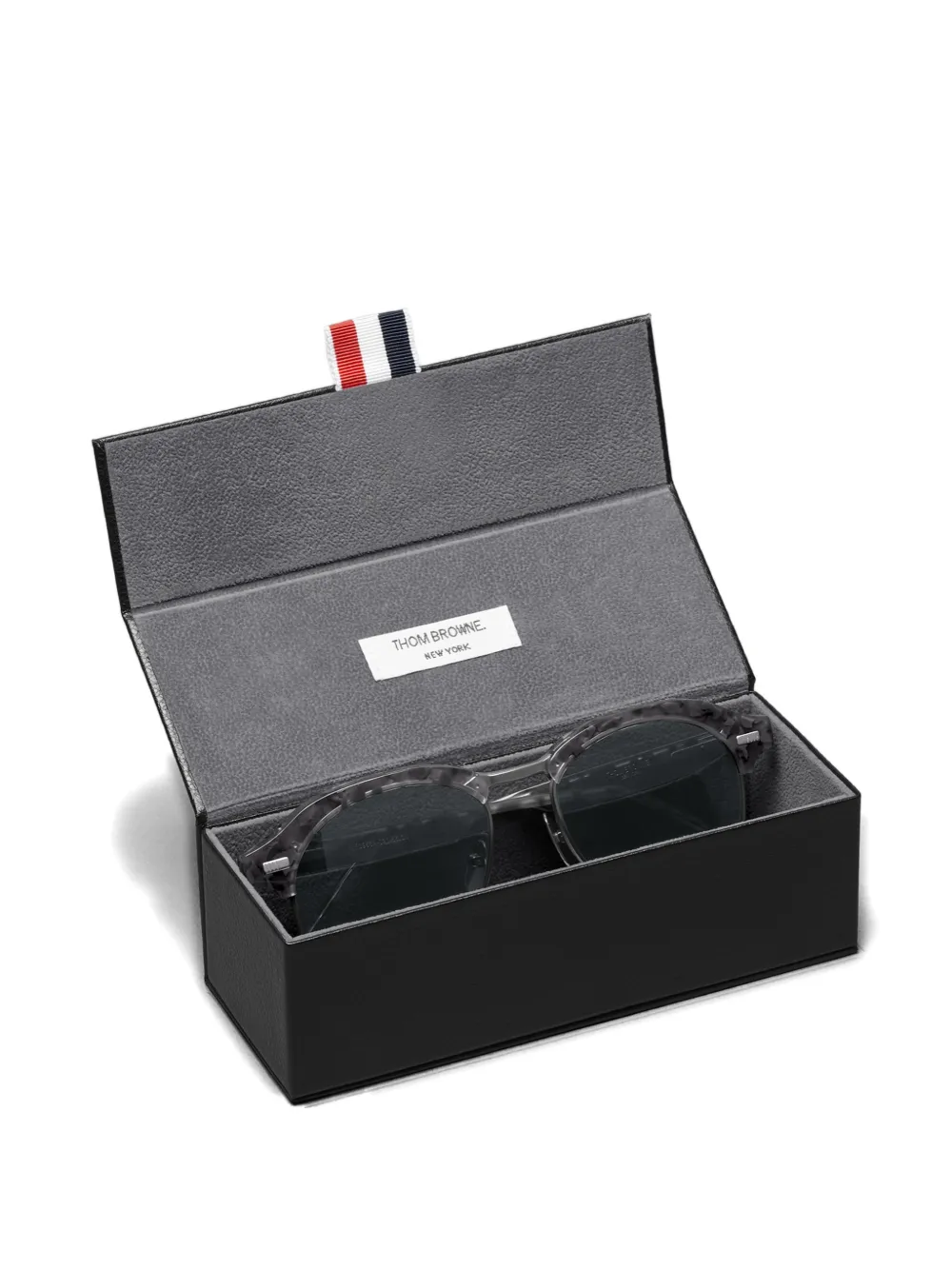 Thom Browne Eyewear Zonnebril met schildpadschild-design Grijs