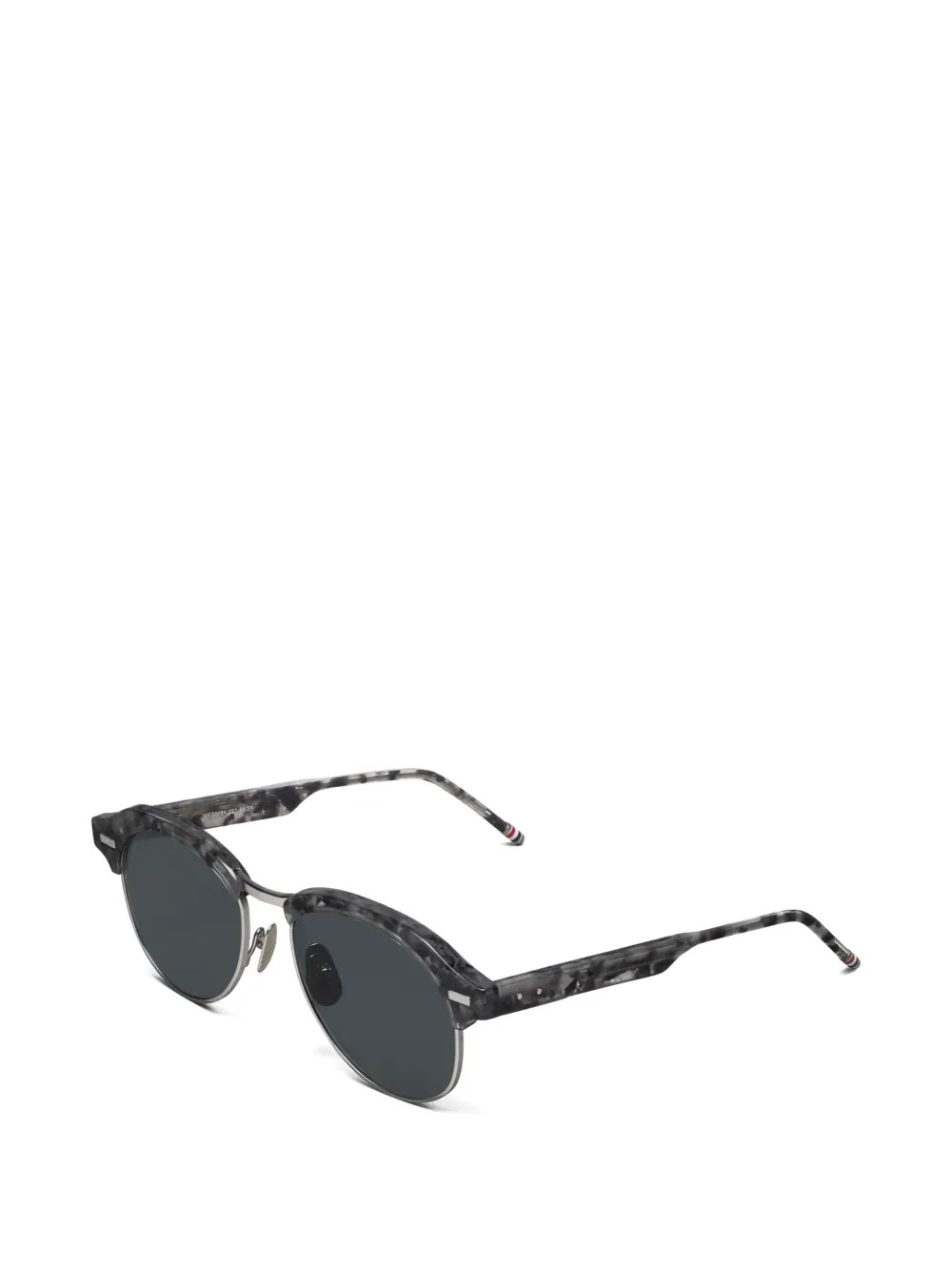 Thom Browne Eyewear Zonnebril met schildpadschild-design Grijs