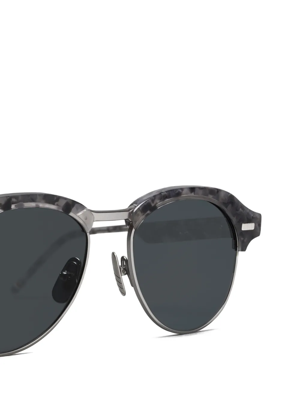 Thom Browne Eyewear Zonnebril met schildpadschild-design Grijs