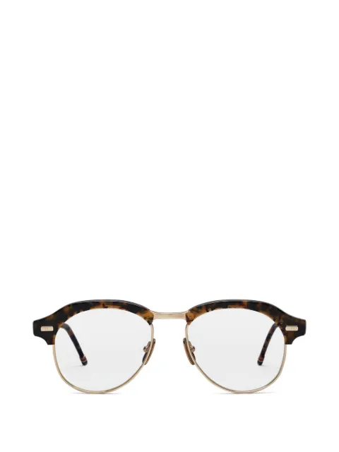 Thom Browne Eyewear tortoiseshell-effect pilot glasses