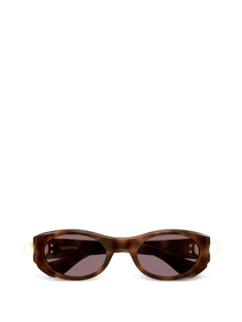 VALENTINO GARAVANI EYEWEAR V-logo tortoiseshell-effect sunglasses