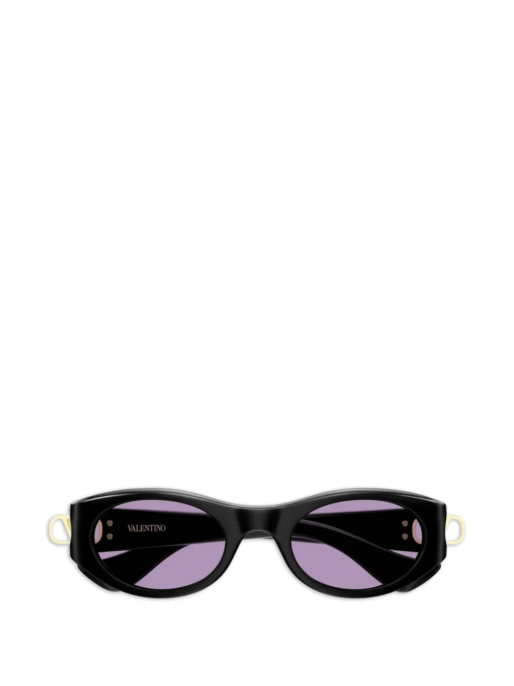 VALENTINO GARAVANI EYEWEAR VLogo oval-frame sunglasses - Nero