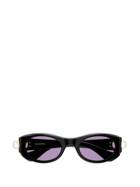 VALENTINO GARAVANI EYEWEAR VLogo oval-frame sunglasses