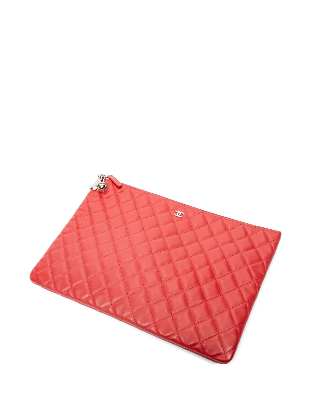 CHANEL Pre-Owned Quilted CC clutch bag - Rosso