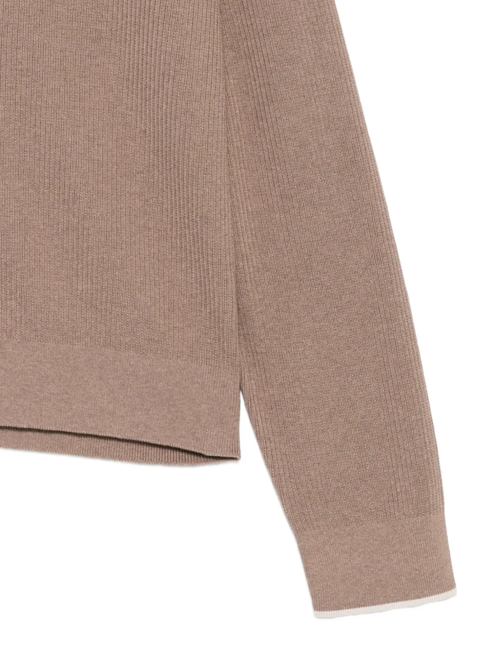 Peserico Ribgebreid vest Bruin
