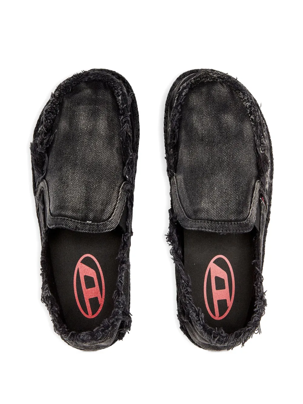 Diesel D-Lukas loafers met franje Zwart