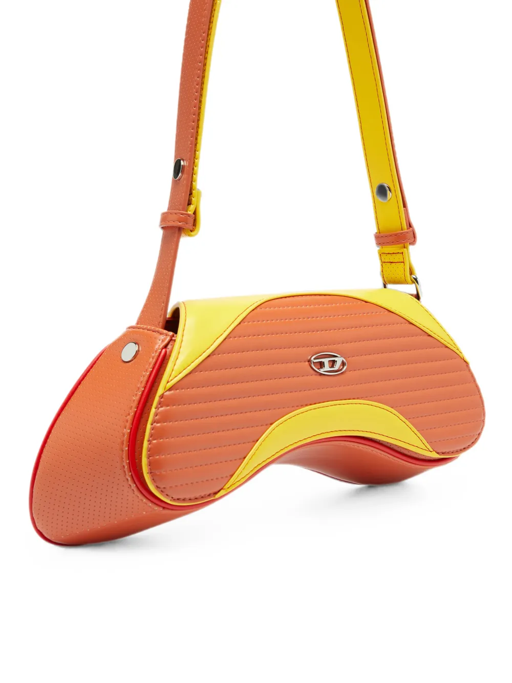 Diesel Play gewatteerde crossbodytas met geperforeerde details Oranje