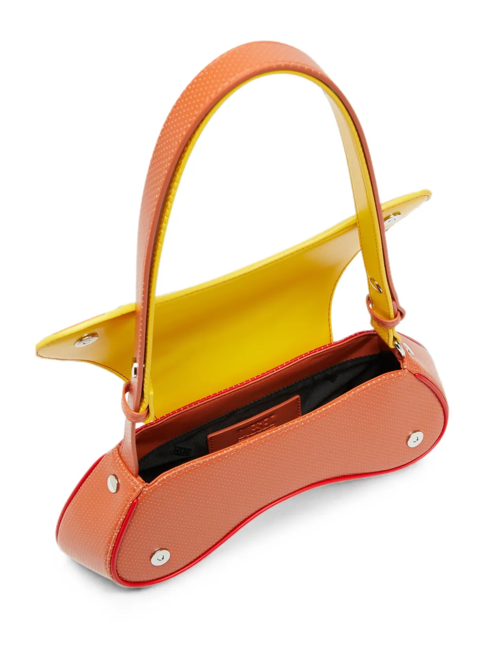 Diesel Play gewatteerde crossbodytas met geperforeerde details Oranje