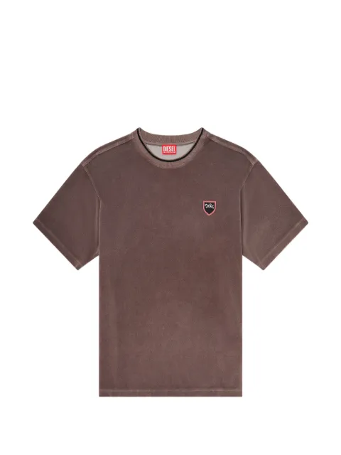 Diesel chenille T-shirt with shield patch
