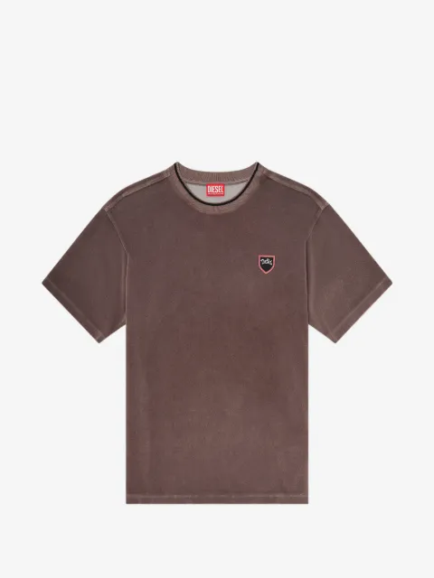 Diesel chenille T-shirt with shield patch