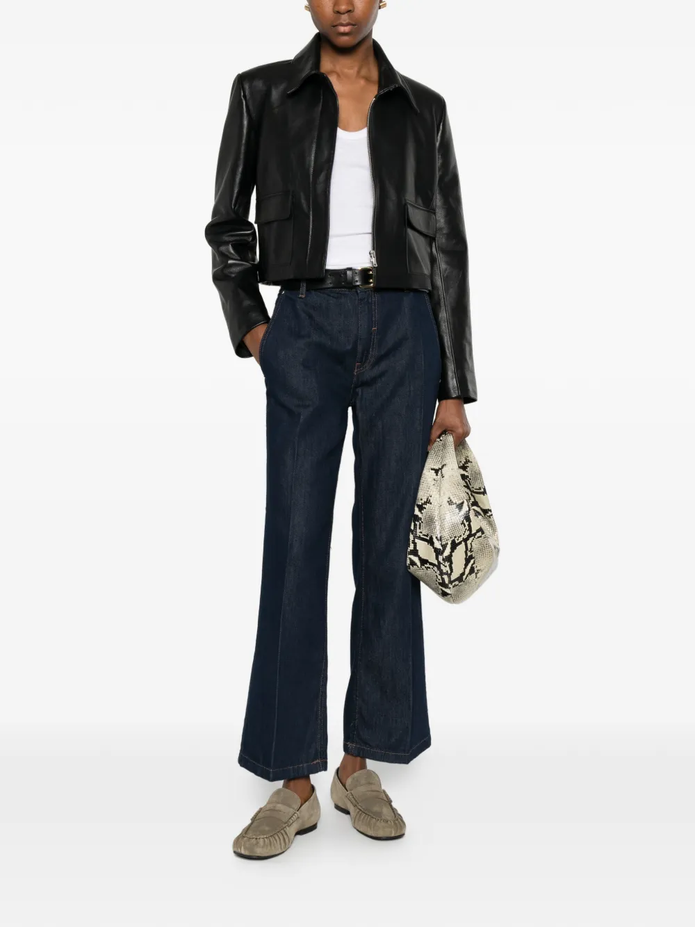 I BLUES Jeans met persplooi Blauw