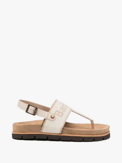 Barbour Lumley logo-embroidered slingback sandals