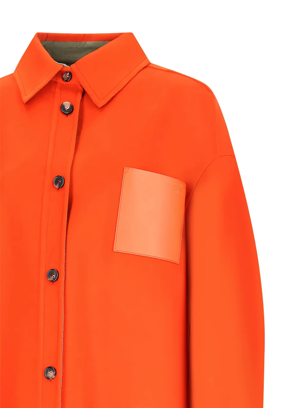 LOEWE Jas met leren patch en knopen Oranje